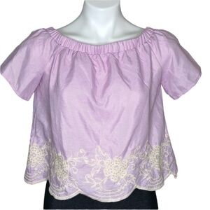 Daily Special striped off the shoulder top, large